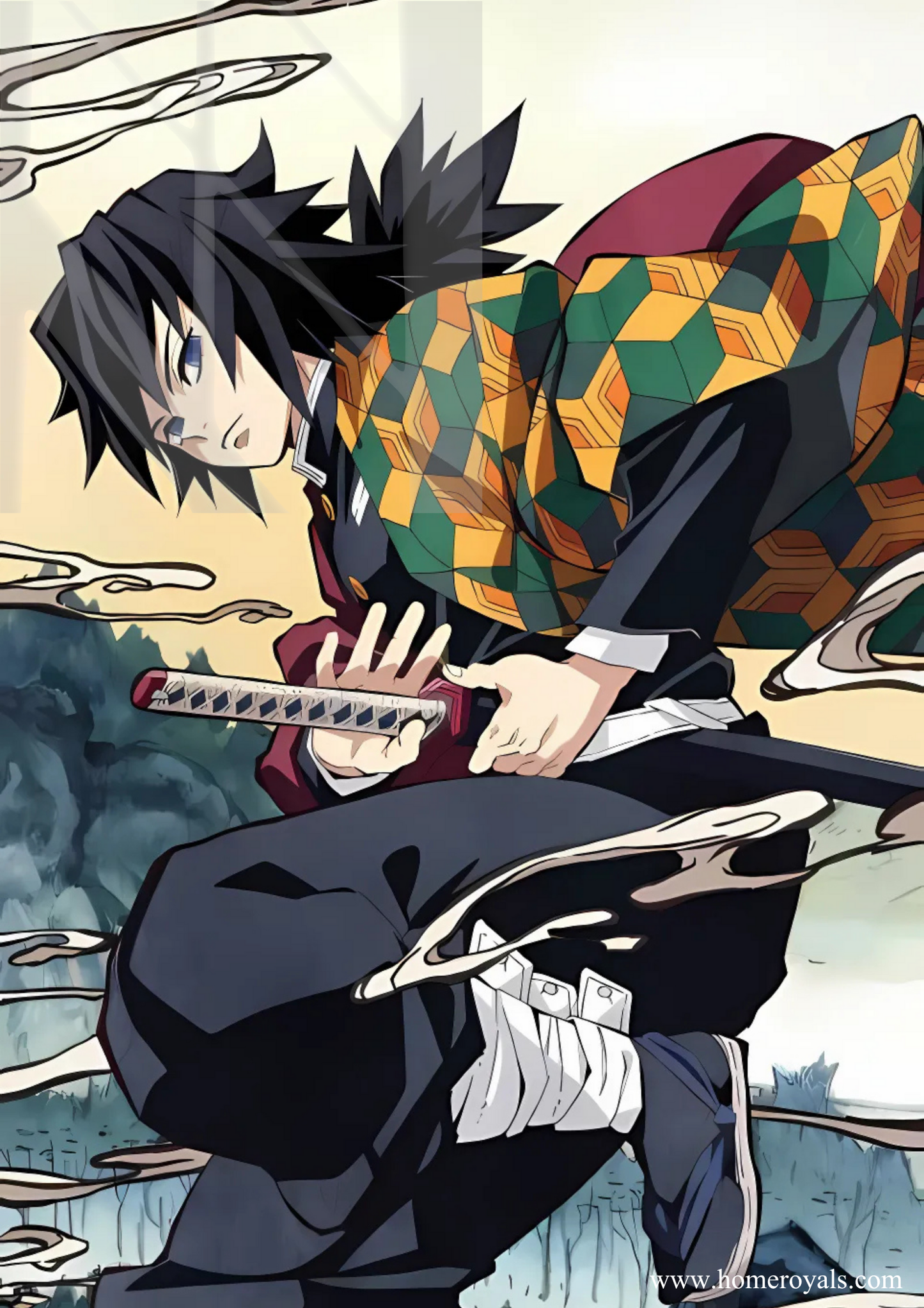 Giyu Demon Slayer Anime Metal Poster