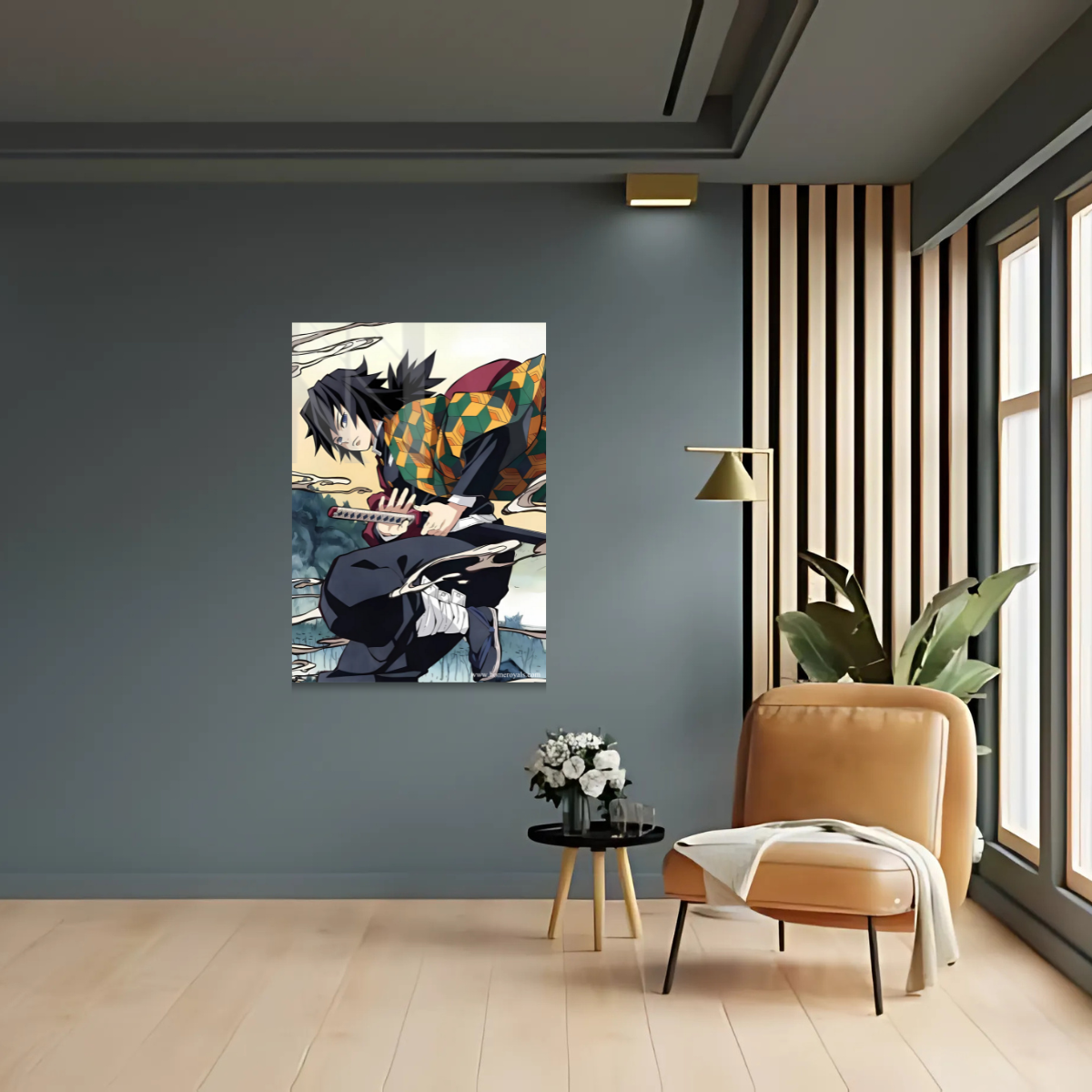 Giyu Demon Slayer Anime Metal Poster