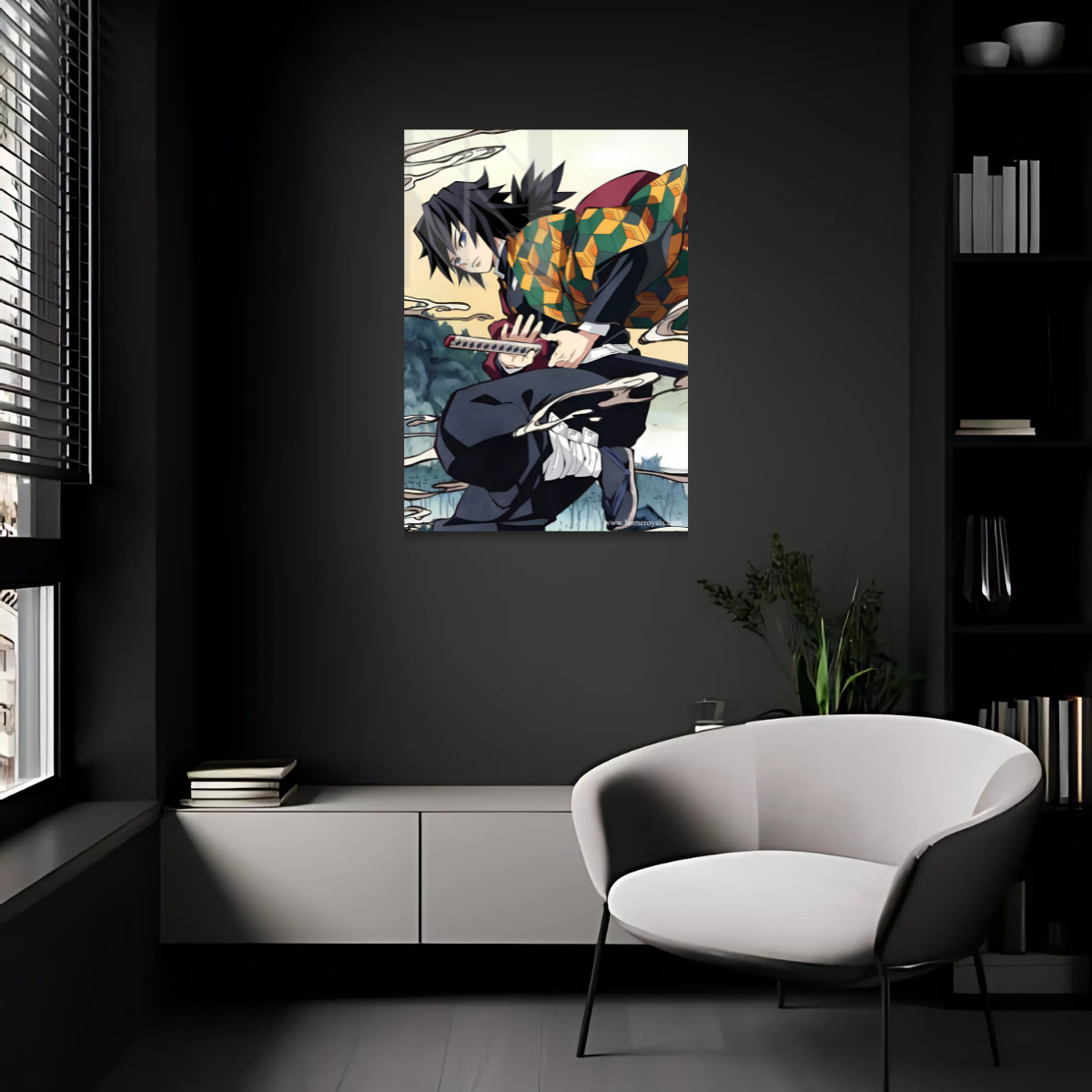 Giyu Demon Slayer Anime Metal Poster