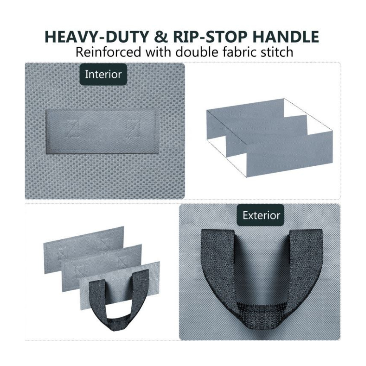 Foldable Clothes Storage Bags with Transparent Window (Set of 4)