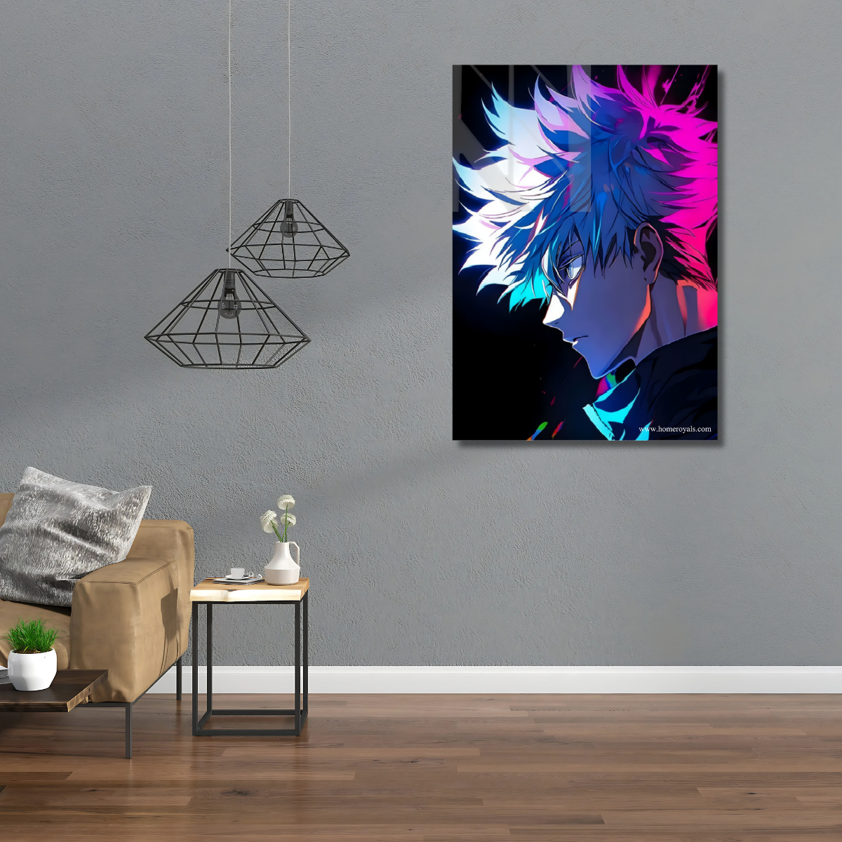 Sataro Gojo Jujutsu Kaisen Neon Poster