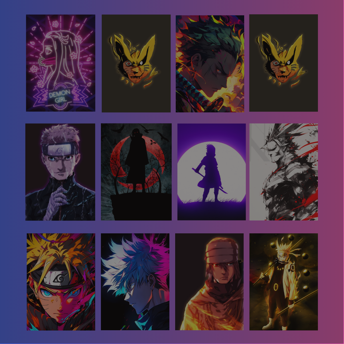 Anime Neon Posters