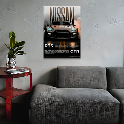 Nissan GTR R35 Car Metal Poster