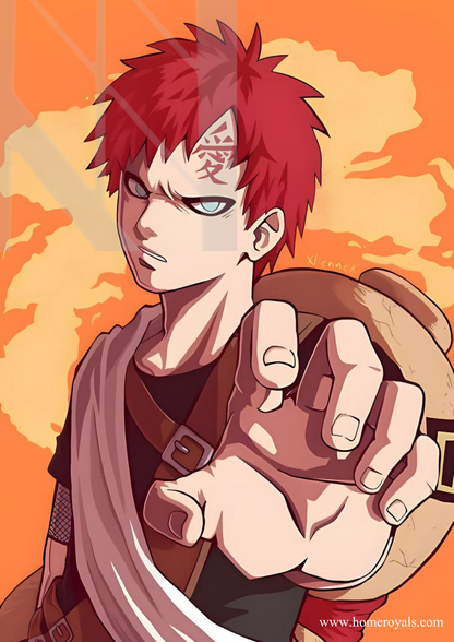 Gaara Naruto Anime Metal Poster