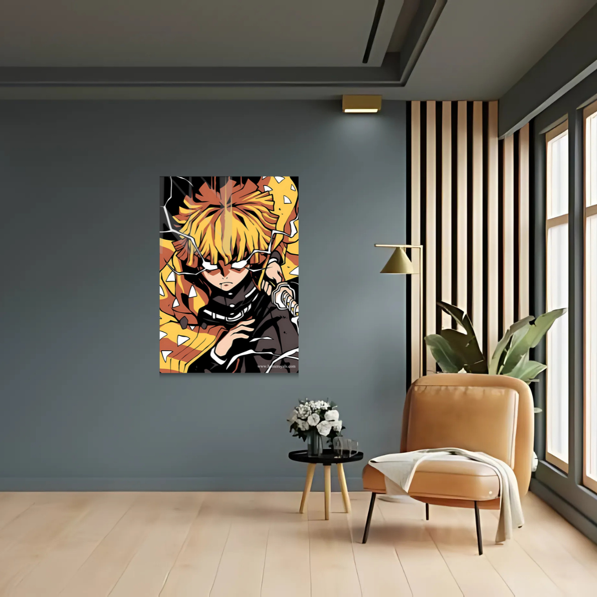 Zenitsu Demon Slayer Anime Metal Poster