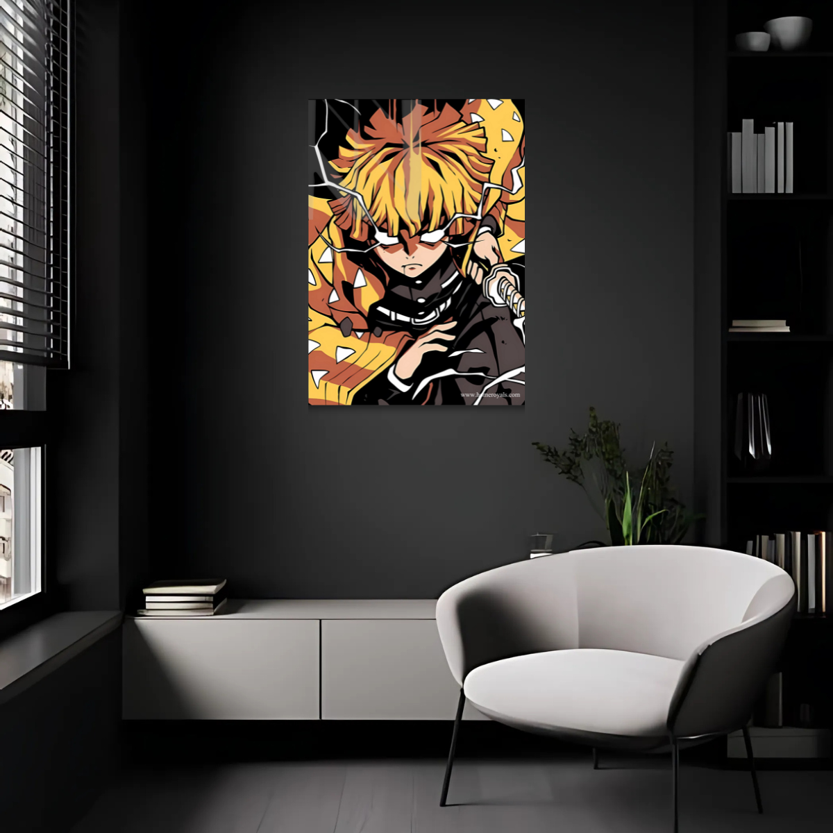 Zenitsu Demon Slayer Anime Metal Poster