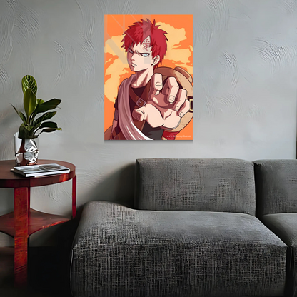 Gaara Naruto Anime Metal Poster