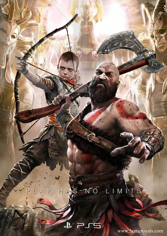 God Of War Gaming Metal Poster