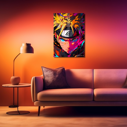 Naruto Close Up Neon Poster