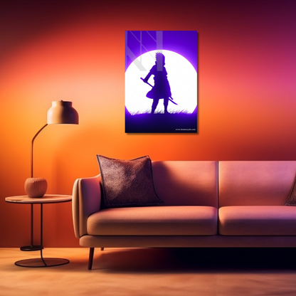Sasuke Abstrast Naruto Neon Poster