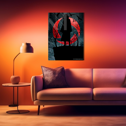 Itachi Abstract Naruto Neon Poster