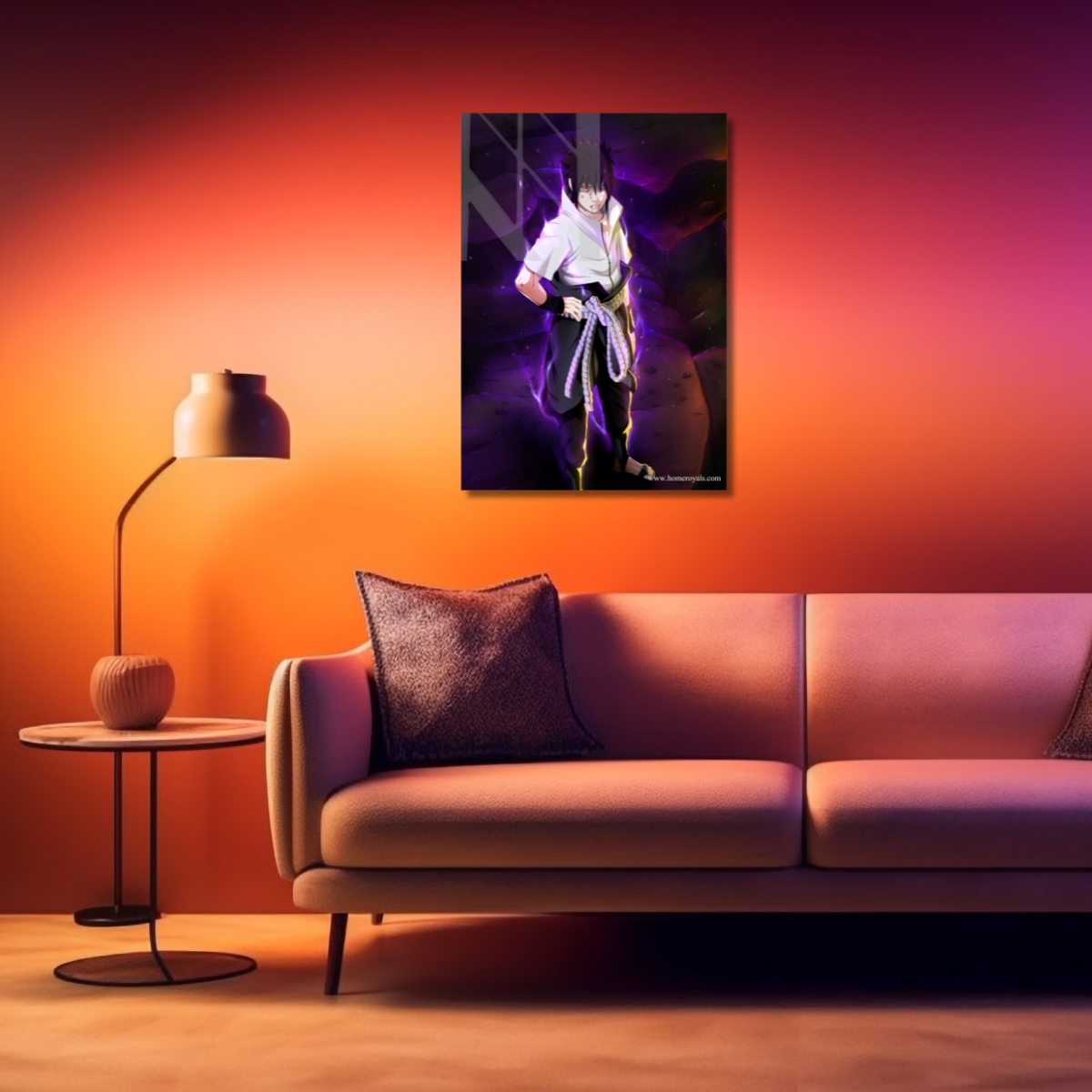 Sasuke Naruto Neon Poster