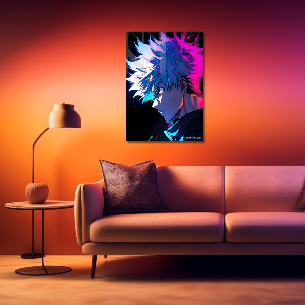 Sataro Gojo Jujutsu Kaisen Neon Poster