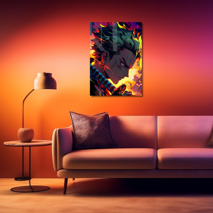 Zoro One Piece Anime Neon Posters