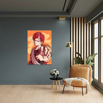Gaara Naruto Anime Metal Poster