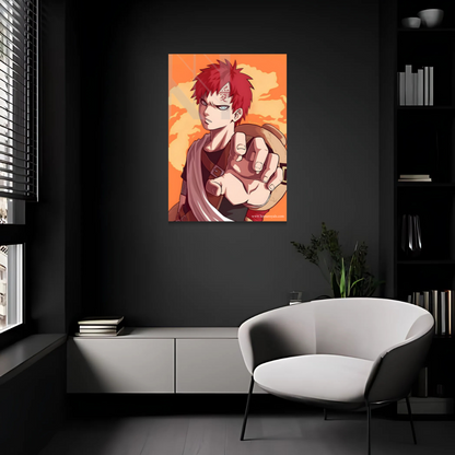 Gaara Naruto Anime Metal Poster