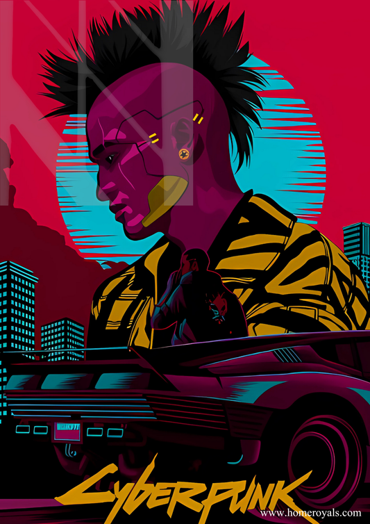 Cyber Punk Gaming Metal Poster