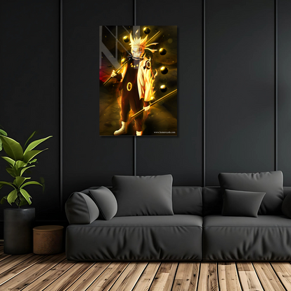 Naruto Sage Of Six Paths Neon Poster