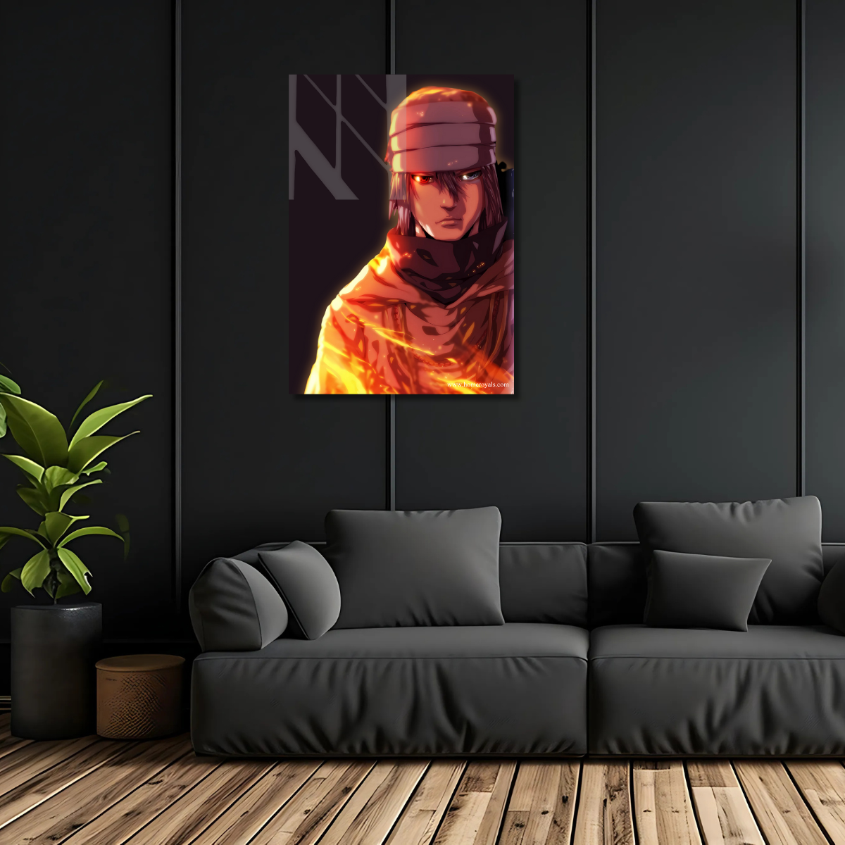 Adult Sasuke Naruto Neon Poster