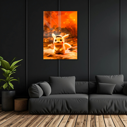 Cute Pikachu Pokemon Neon Poster