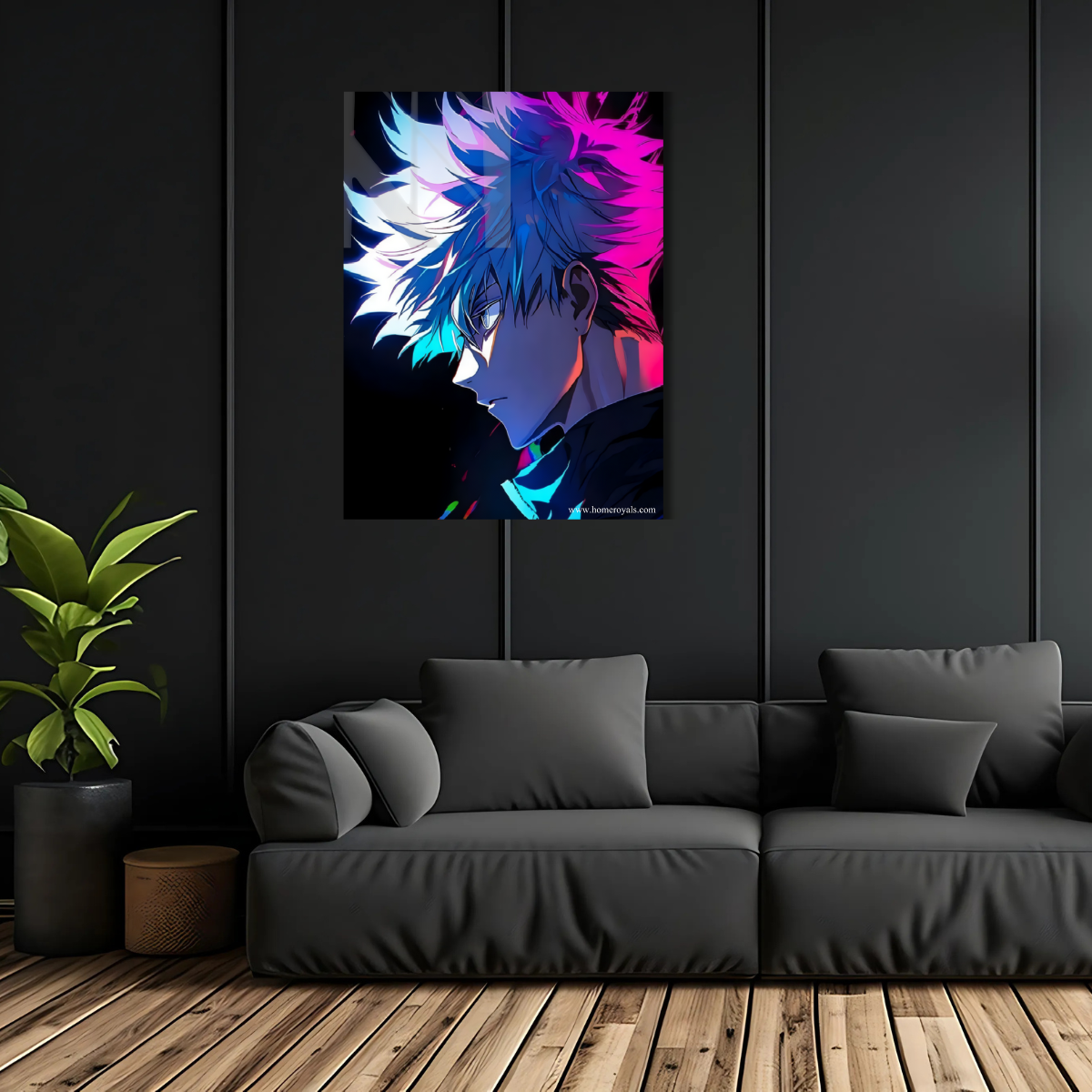 Sataro Gojo Jujutsu Kaisen Neon Poster