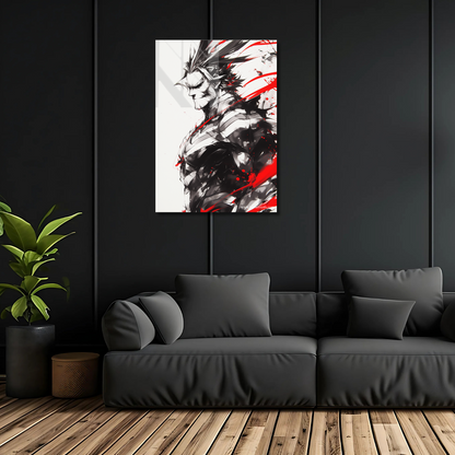 All Might Abstrast MHA Neon Poster