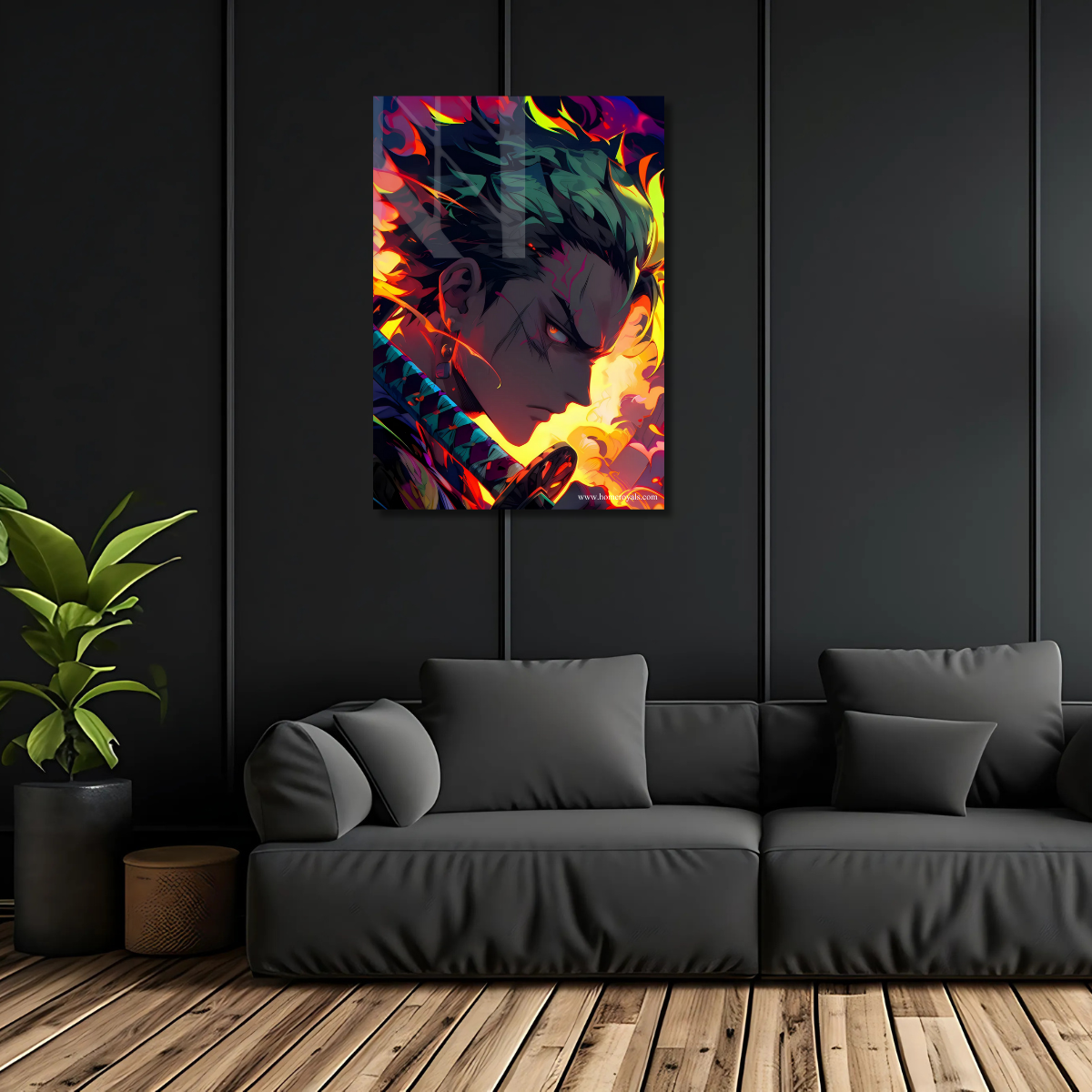 Zoro One Piece Anime Neon Posters