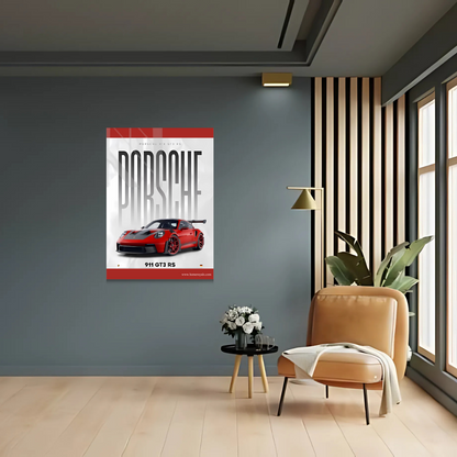 Porsche 911 GT3 RS Car Metal Poster