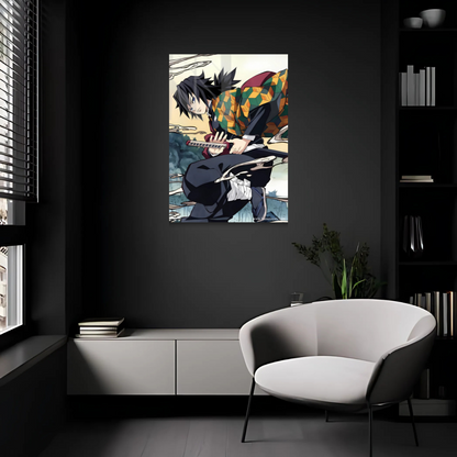 Giyu Demon Slayer Anime Metal Poster