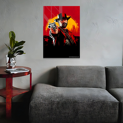 Red Dead Redemption Gaming Metal Poster
