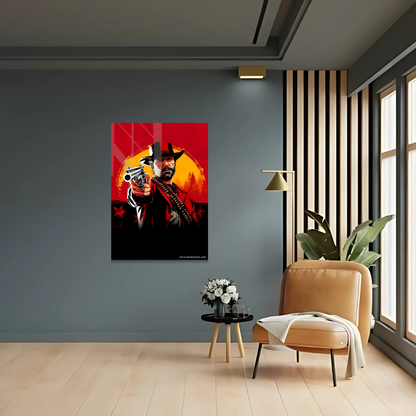 Red Dead Redemption Gaming Metal Poster