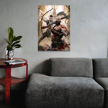 God Of War Gaming Metal Poster