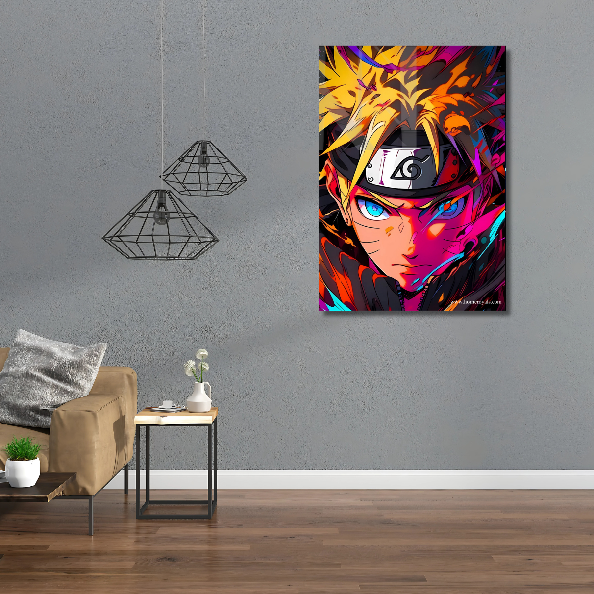 Naruto Close Up Neon Poster