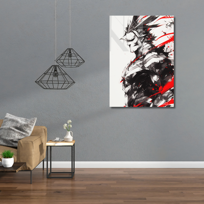 All Might Abstrast MHA Neon Poster
