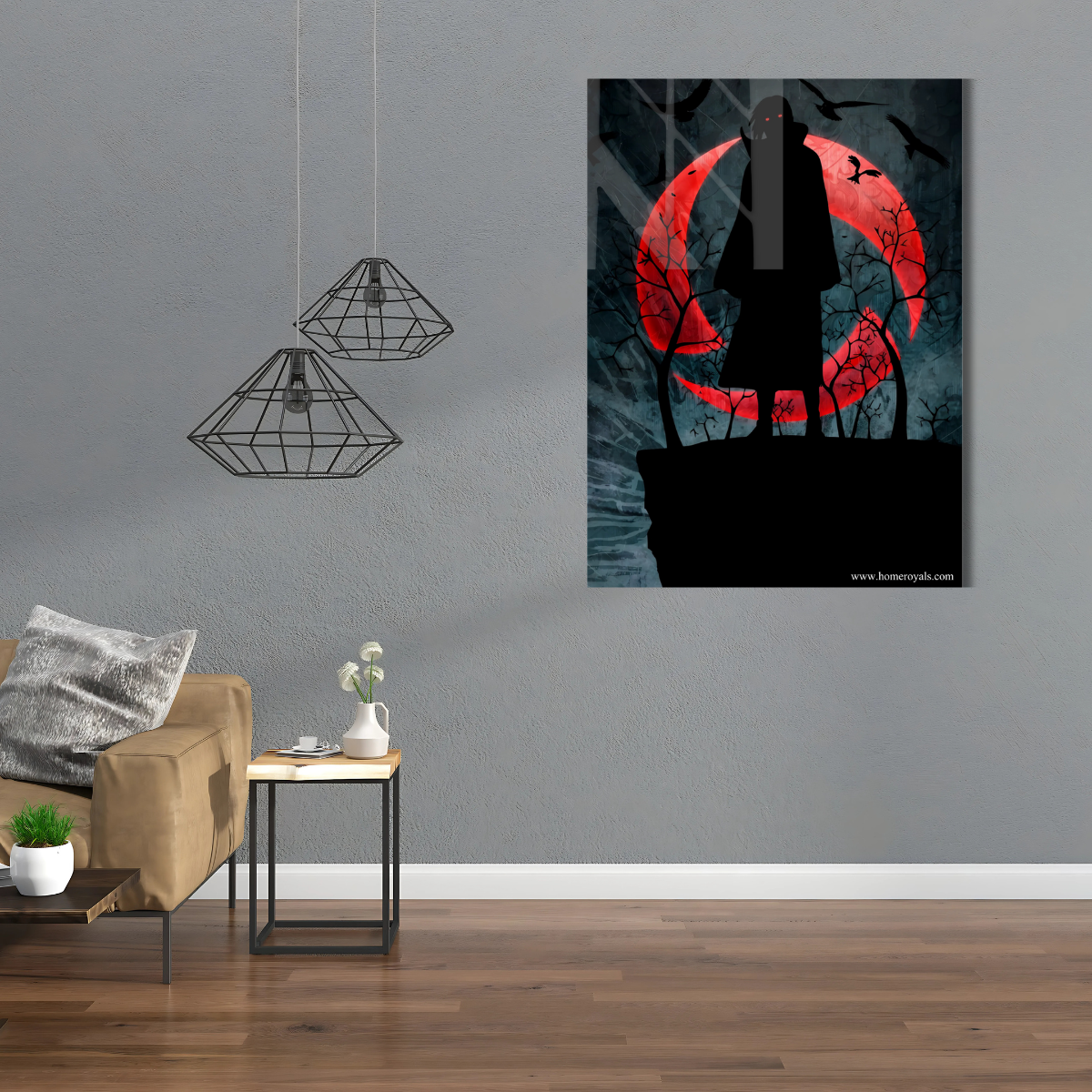 Itachi Abstract Naruto Neon Poster