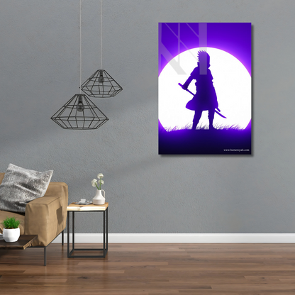 Sasuke Abstrast Naruto Neon Poster