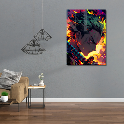 Zoro One Piece Anime Neon Posters