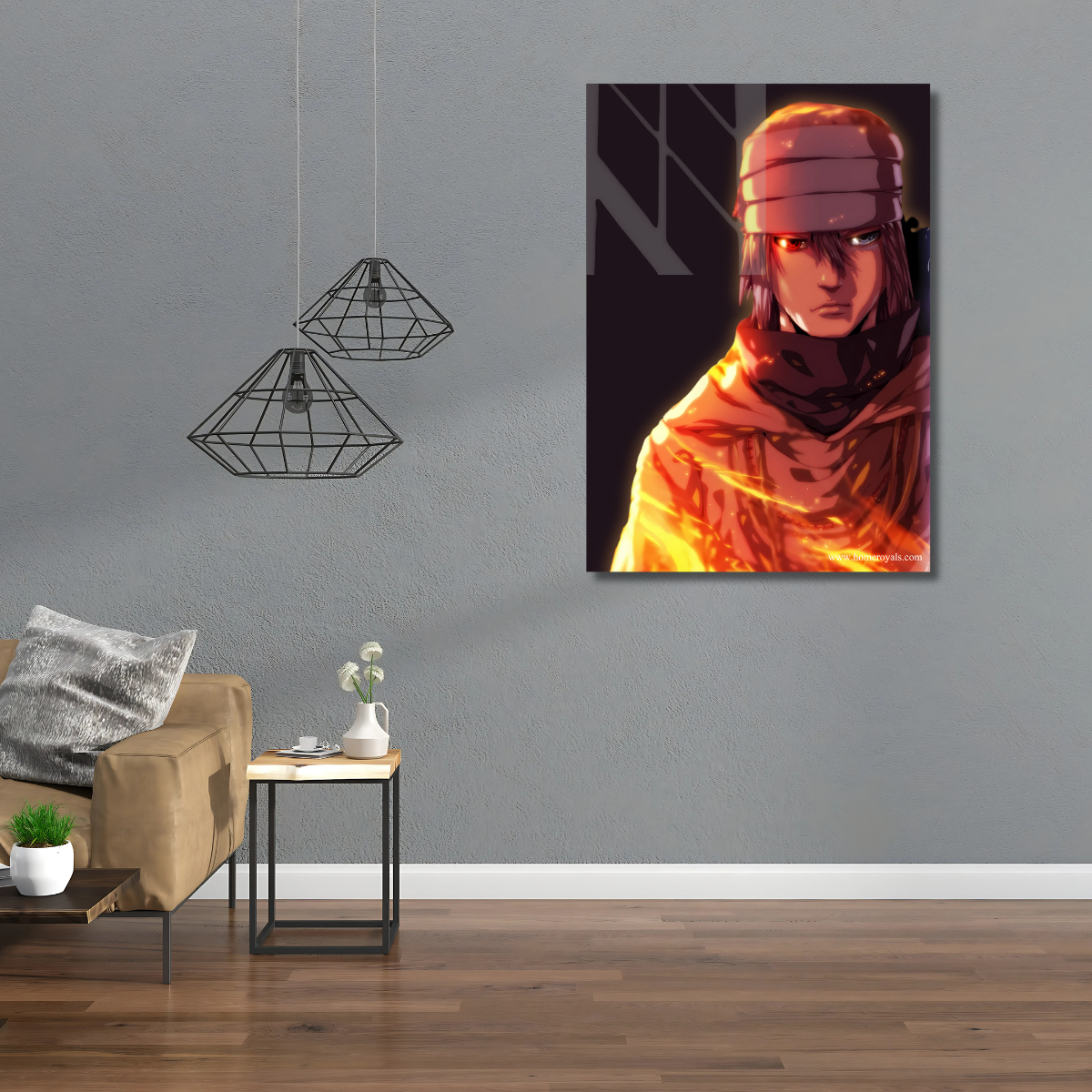 Adult Sasuke Naruto Neon Poster