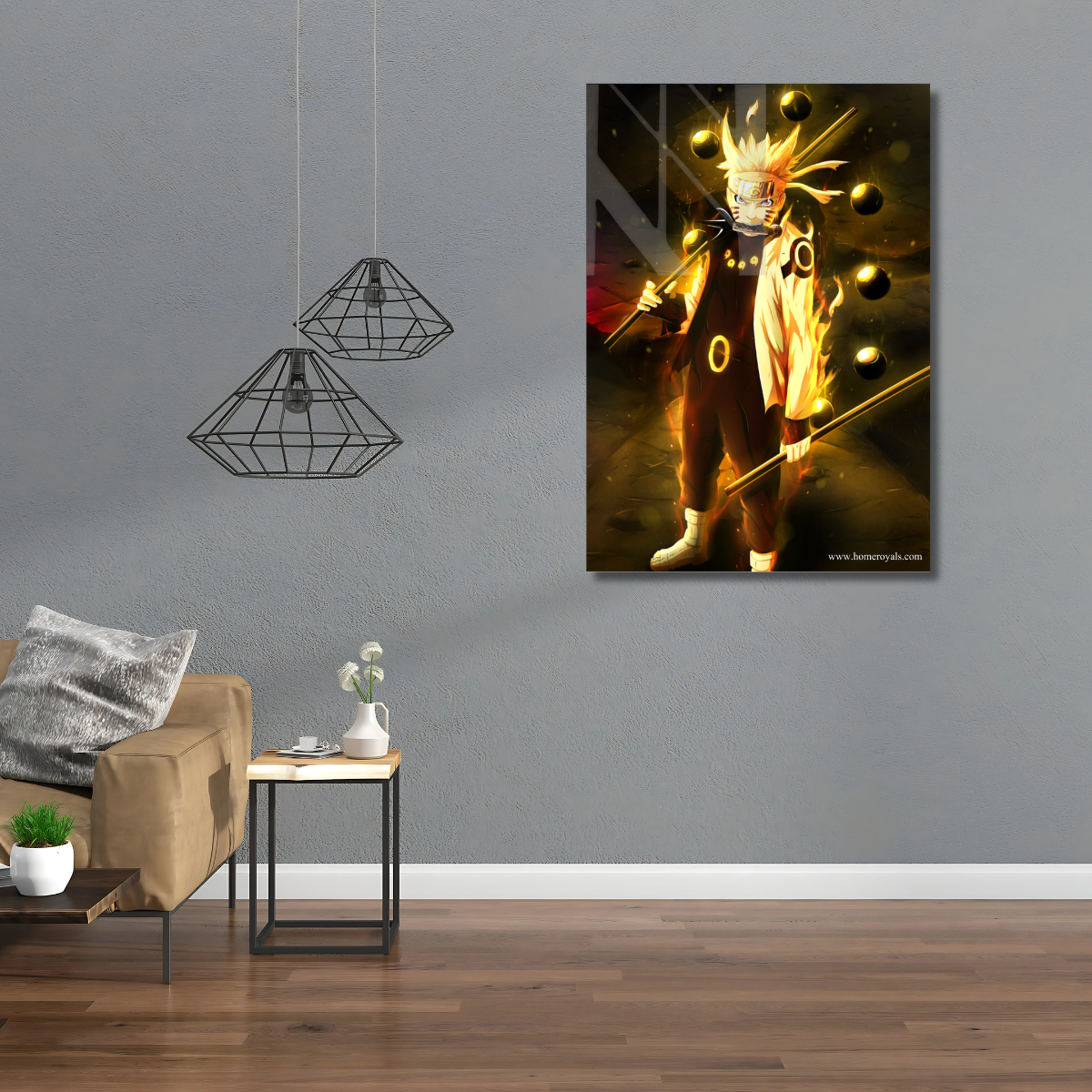 Naruto Sage Of Six Paths Neon Poster