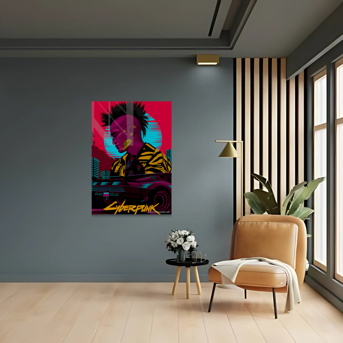 Cyber Punk Gaming Metal Poster