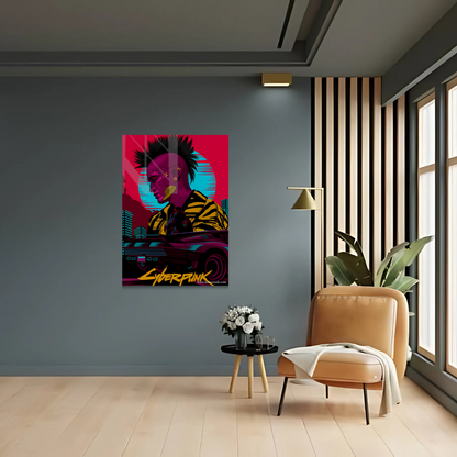 Cyber Punk Gaming Metal Poster