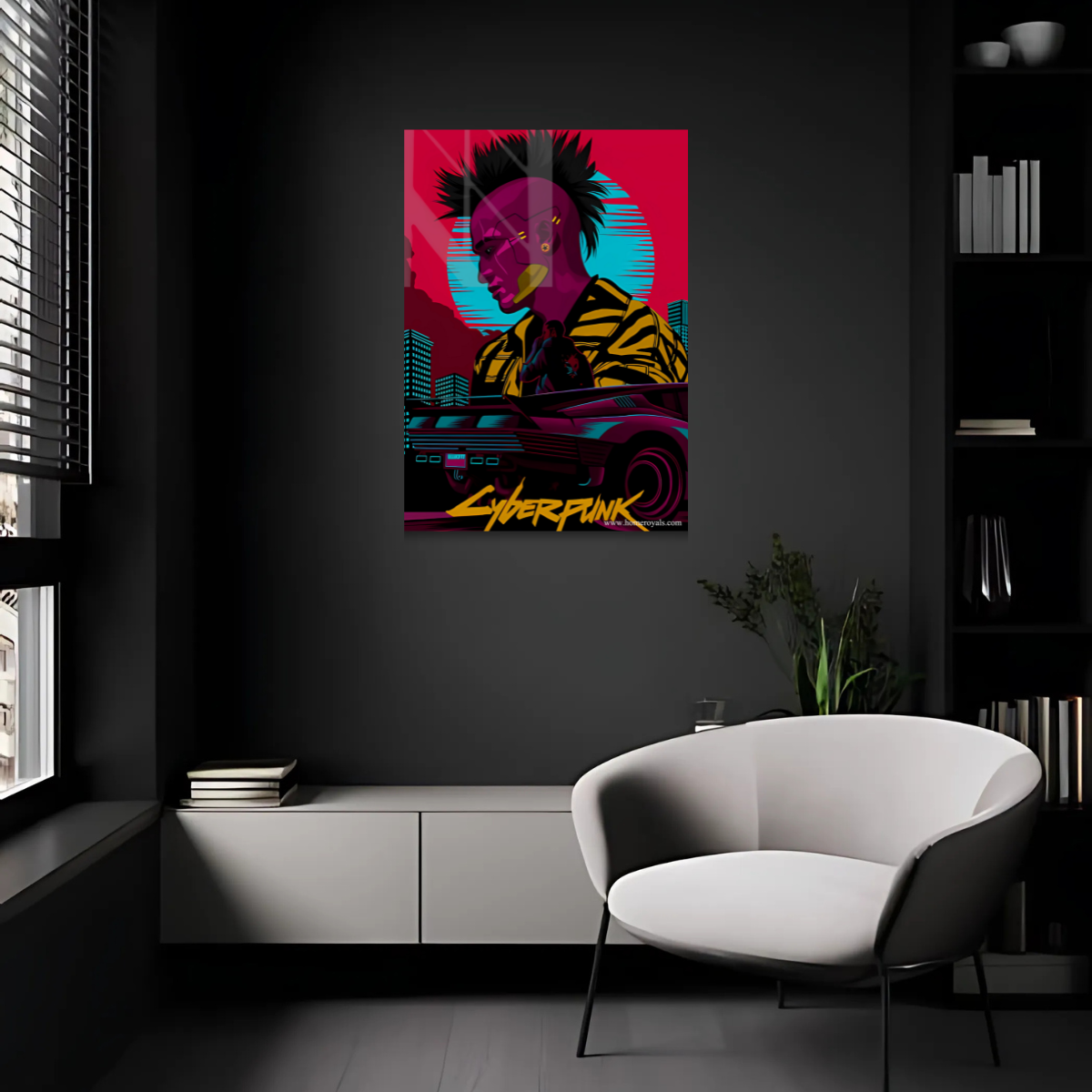 Cyber Punk Gaming Metal Poster