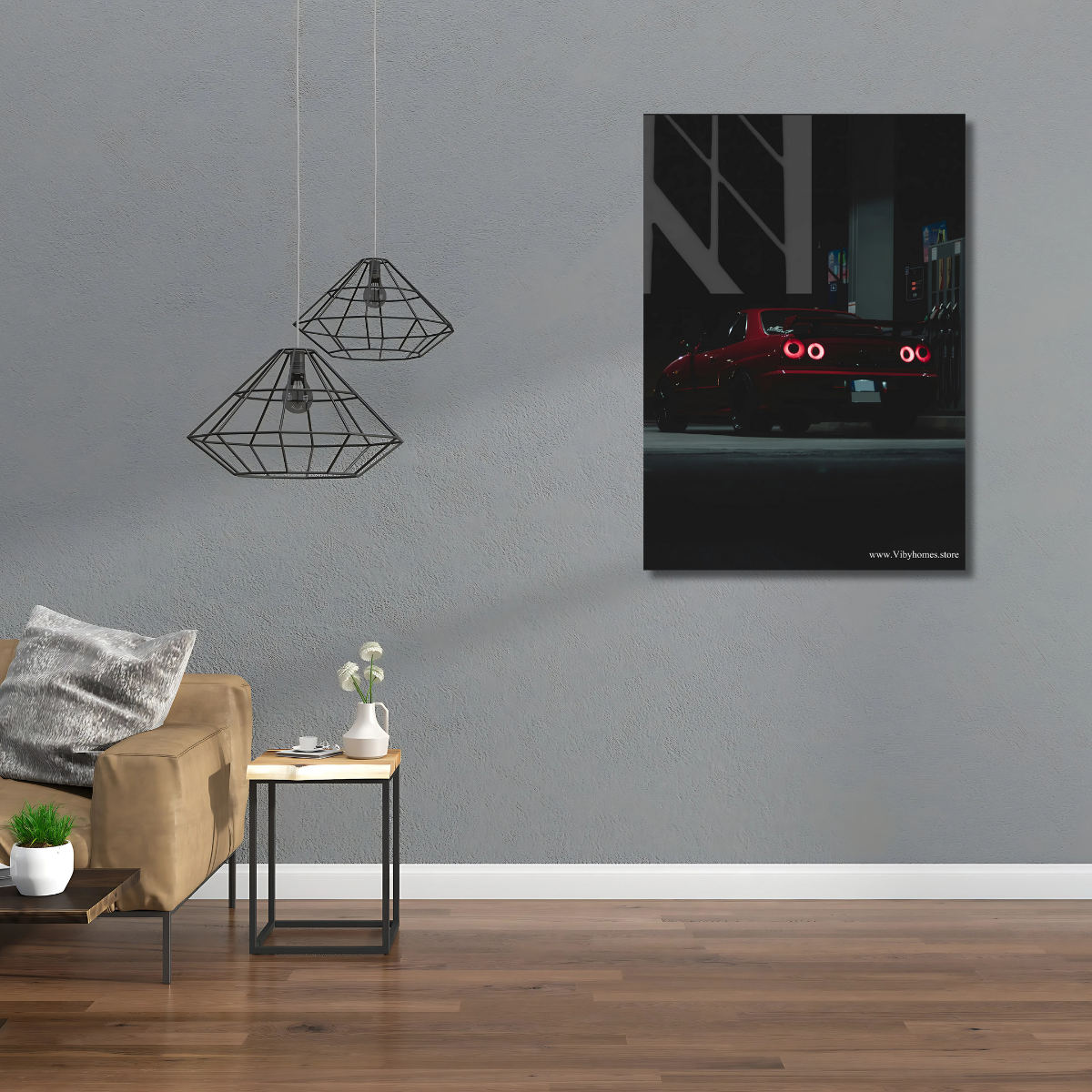 Nissan Skyline GT-R Back Side Car Neon Poster