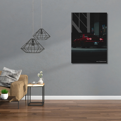 Nissan Skyline GT-R Back Side Car Neon Poster