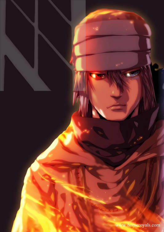 Adult Sasuke Naruto Neon Poster