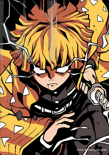 Zenitsu Demon Slayer Anime Metal Poster