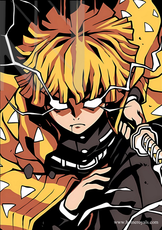 Zenitsu Demon Slayer Anime Metal Poster