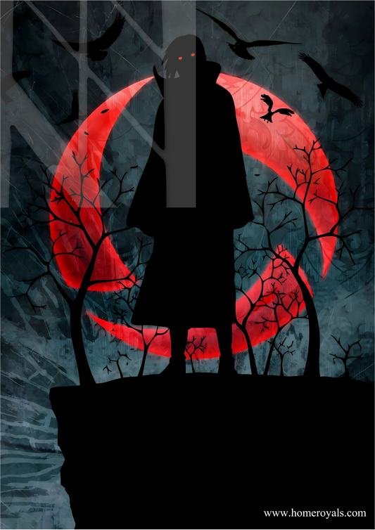 Itachi Abstract Naruto Neon Poster