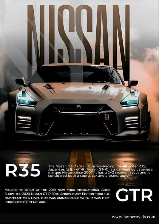 Nissan GTR R35 Car Metal Poster