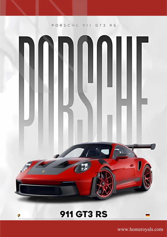 Porsche 911 GT3 RS Car Metal Poster